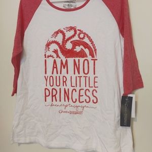 Game of Thrones raglan shirt large Khaleesi Daenerys Targaryen GoT